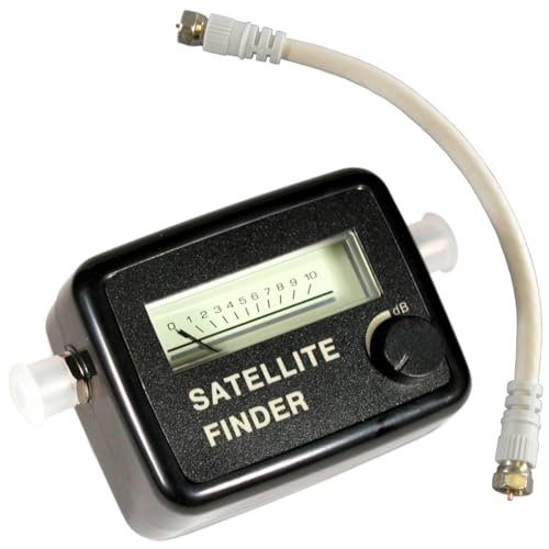 Analog Satellite Signal Finder Strength Meter with LNB to REC Connector and dB Level Control
