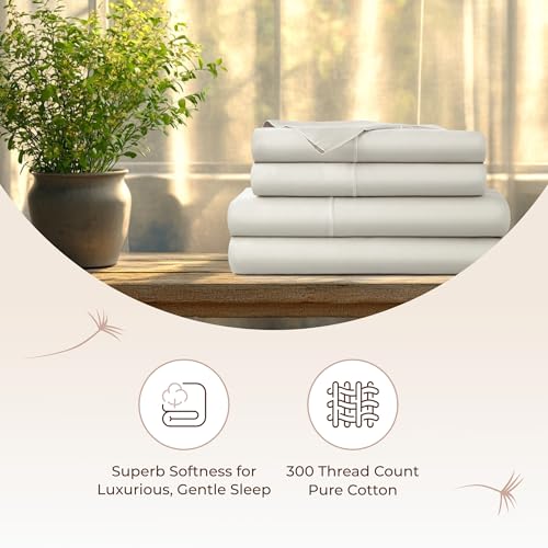 Image of Whisper Organics 100% Organic Cotton Bed Sheets with Deep Pocket 4 Pc. Set