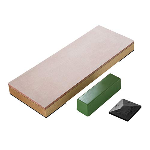 SHARPAL 204N Leather Strop 8" x 3" Kit with 2 Oz. Polishing Compound