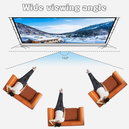 Pantalla portátil para proyector con soporte 150 inch miniatura 5