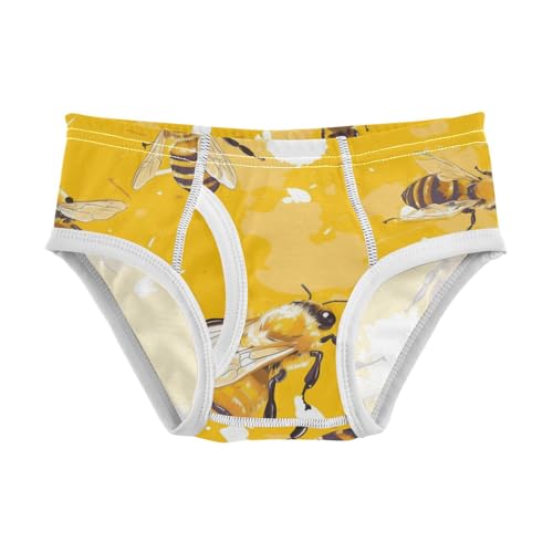 KLL Bees on Yellow Baby Boys Comfort Briefs Breathable Children Panties