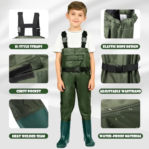 Cuissardes imperméables en PVC de pêche pour tout-petits - 3