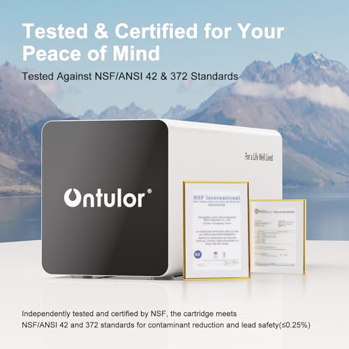 Image of Ontulor Reverse Osmosis System, 6-in-1 Tankless, NSF /ANSI 42 & 372 Certified, 600 GPD RO Filtration, No Electricity Needed, Protable Water Purifier, TDS Meter Included(6-in-1 Reverse Osmosis System)