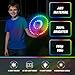 HYES 2 Pack Light up Flying Discs for Kids, 45 LEDs, 14 Lighting Modes, Rechargeable Glow in The Dark Flying Ring for Beach, Camping, Outdoor Game, Sport Toys for Teens Boys Adult