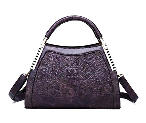 Yan Show, borsetta da donna con motivo a coccodrillo, in poliuretano, grande capacità