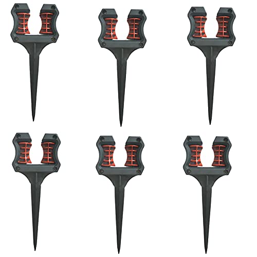 Marooma Lot de 6 guides de tuyau d'arrosage, support de tuyau d'arrosage, support de tuyau de pelouse, support de tuyau avec piquet pour protéger les plantes...