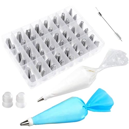 esmen 62-Piece Cake Decorating Set Baking Tools with Piping Bags, Nozzles Accessories for Home Bakers and Pastry Chefs