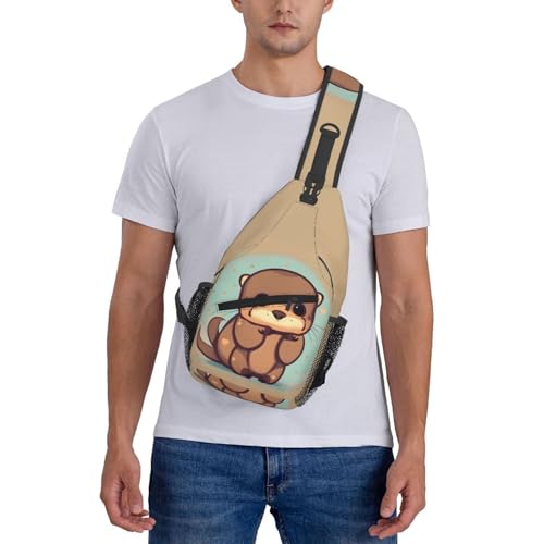 Bolso bandolera de viaje con estampado de nutria miniatura 7