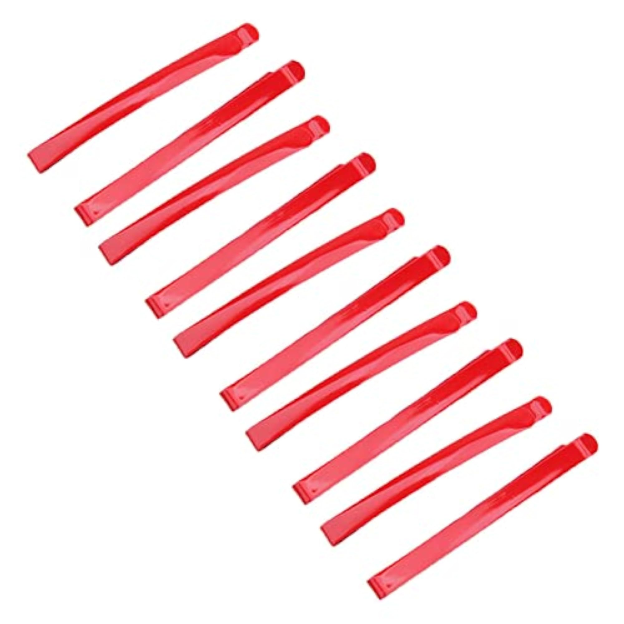 4x Anime Red Hairpins Flat Style Set