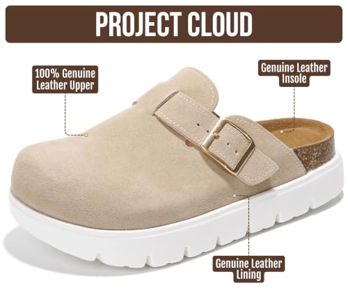 Image of 100% Genuine Leather Platform Clogs for Women - Fall Shoes for Women 2026