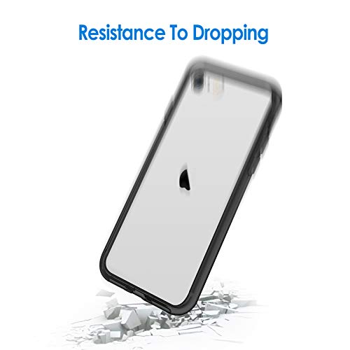 Image of JETech Case for iPhone SE 3 /2 (2022 /2020 Edition), iPhone 8 and iPhone 7, 4.7-Inch, Non-Yellowing Shockproof Phone Bumper Cover, Anti-Scratch Clear Back (Dark Gray)