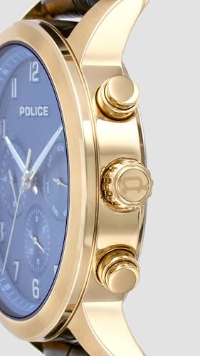 Image of Police Quartz Multifunction Blue Dial Leather Strap Watch for Men-PLAPEWJF0030401