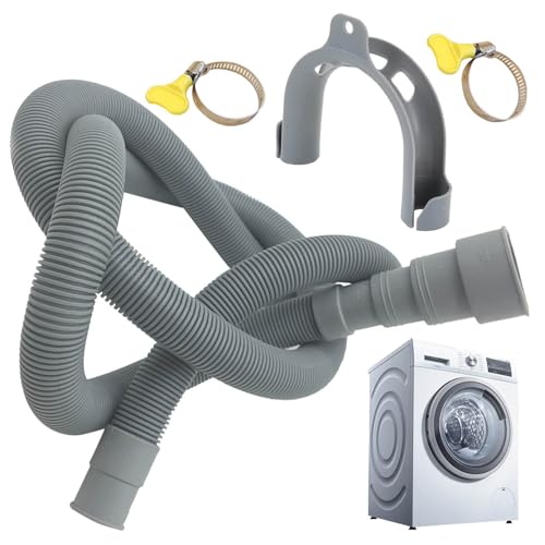 Kit de manguera de drenaje para – 4 metros, reemplazo de tu manguera de vida nge gruesa para lavavajillas | de vaciado ondulado portátil con gancho en forma de U para ,