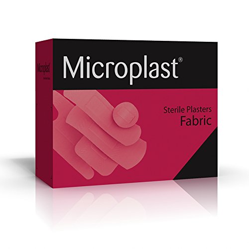 MicroplastFabric Adhesive Plasters 100-Piece Set, 4 cm x 4 cm Size