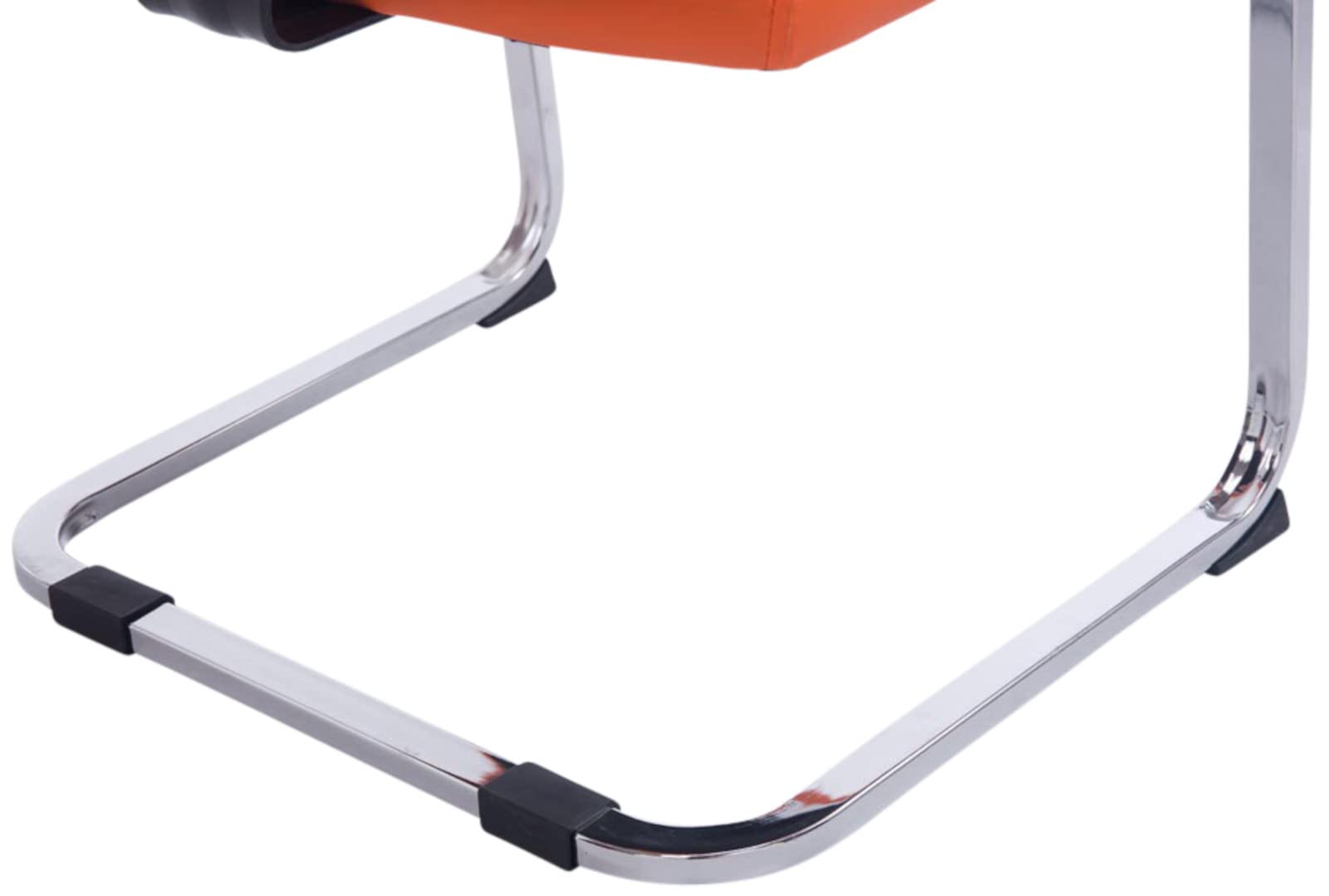 CLP Set Di 2 Sedie Da Conferenza A Sbalzo XXL Anubis Con Rivestimento In Similpelle I Easy Care Con Braccioli, Colore:arancione