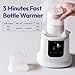 NCVI Baby Milk Warmer 3 Mins Fast Heating 8 in 1 Functions, Infant Breast Milk Bag Warmer with Timer and Precise Temperature for All Size Materials Bottles, Milk Freezer Bags and Pacifier Sterilize