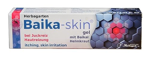 Baika-skin Gel 40 g, gel de soin, démangeaisons, irritation de la peau, piqûres d'insectes, allergie cutanée, éruption cutanée, avec squamale, peau allergique, acné, boutons