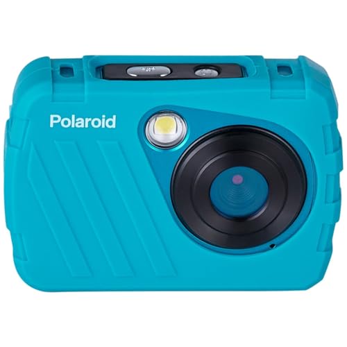 Image of Polaroid IS048 Waterproof Instant Sharing 16 MP Digital Portable Handheld Action Camera, Teal