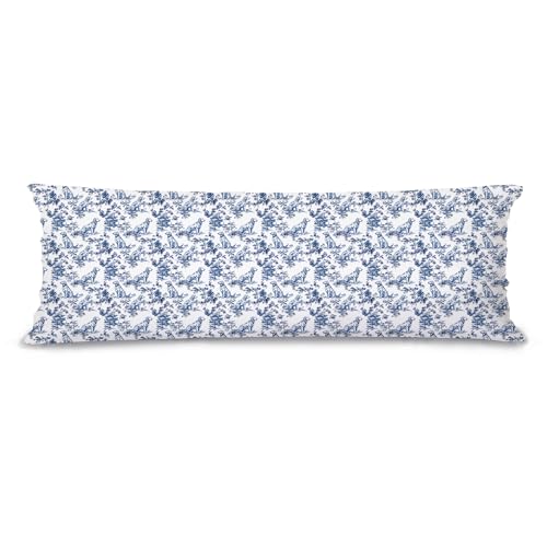 Nipil Chinoiserie Golden Retriever 20x54inch Body Pillows Decorations Covers,Blue and White Floral Golden Retriever Decorative Long Hug Pillow Cases for Bed Couch