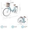 LayBurst Foldable Beach Cruiser Bike,Stylish 26-Inch Women's Bike with Front Basket,7-Speed,Classic Paint,Streamlined Design,Ladies' Bike for Commuting,Fitness,and Vacation (Blue) #2