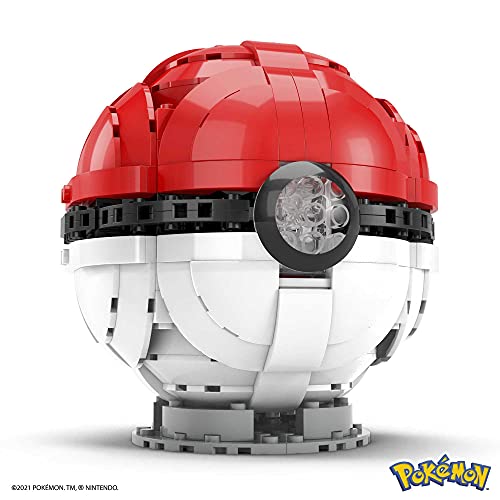 Mega Construx Pokemon Poké Ball Géante à construire, jeu de briques de construction, 303 pièces, pour enfant dès 10 ans, HBF53