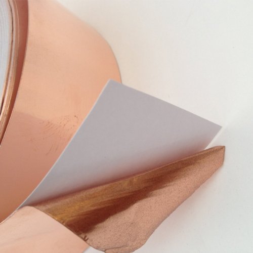 Tapes Master 1/8" x 55yds - 1 Mil Copper Foil Tapes - Copper Conductive Adhesive Tapes for Guitar Cavity, EMI Shielding, Grounding, Gardening, Soldering Jewelry, Art Crafts