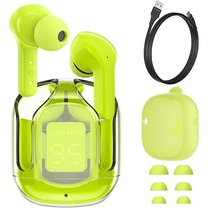 Generic Ultrapods Tws Earbud, Bluetooth Earbuds With Display, Transparent Design, 30 Hrs Playtime With Fast Charging - In Ear