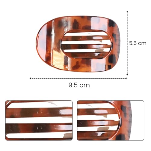 Image of 3Pcs Korean Fashion Matte Hair Claw Clip for Thick & Thin Hair Strong Hold Large Hair Clutcher, Non-Slip Tortoise Shell Hair Accessories for Women & Girls, Stylish Hair Clips