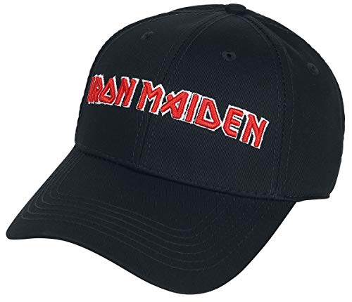 Rock Off Iron Maiden Embroidered Logo Baseball Cap Black