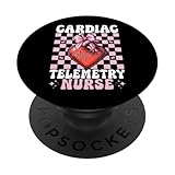 Enfermera de telemetría cardíaca Enfermera Cardiaca VICU UCI Cardiología PopSockets PopGrip Adhesivo