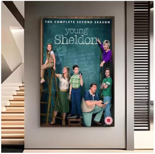 Póster de Young Sheldon lienzo resistente para pared de salón 50 x 70 cm