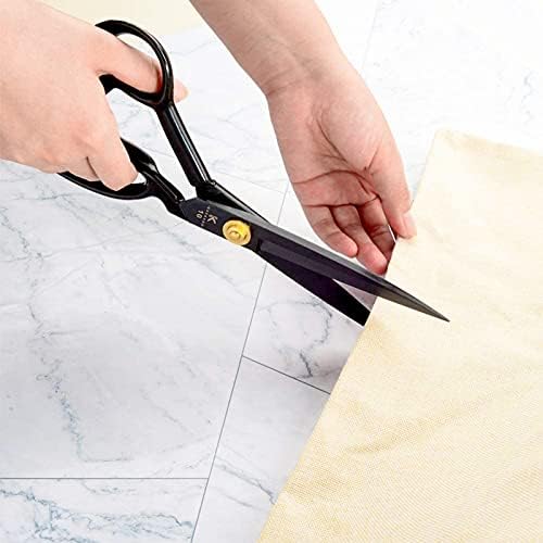 Fabric Scissors 10 Inch(25.5CM)-Dressmaker's Tailoring Sewing Scissors Dressmaking Shears for Cutting Fabric, Clothes, Leather(Black, Right-Handed)