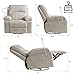 YuuYee Nursery Rocking Chairs Glider Recliner with Flexible Phone Holder,Comfortable Nursing Chair Swivel Rocker Recliner for Baby Breastfeeding, Velvet, Beige