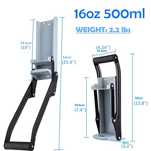 image for Pardecor 16 oz. Metal Can Crusher/Smasher, Heavy Duty Wall Mounted Alu