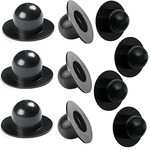 MEISO 10 Pièces Bouchon Piscine Intex, Bouchons de Fond de Rechange pour Pompe de Filtration de Piscine, Compatibles Avec Intex Pool (noir)