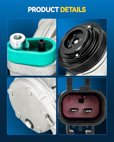 Image of PHILTOP C556 Air Conditioner AC Compressor with Clutch for Jeep Grand Cherokee 1999-2004 4.7L