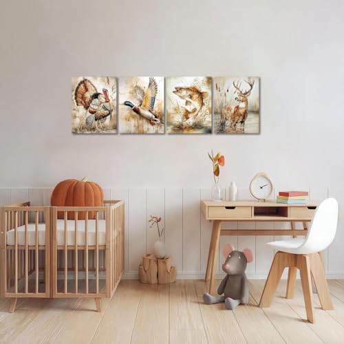 Image of Frimeeme Hunting Decor, Vintage Hunting Nursery Decor Wall Art, 8x10