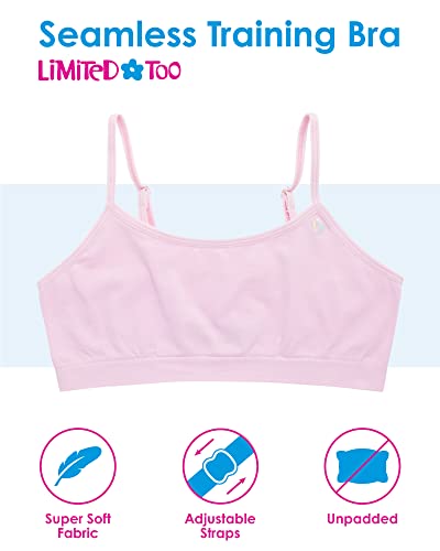 Limited Too Girls Training Bra - 6 Pack Sports Bra with Adjustable Straps (7-16)2