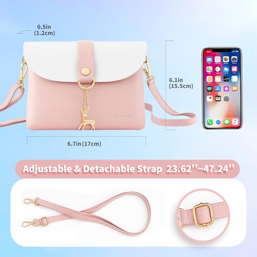 AISPARKY Handtasche Teenager Mädchen Geldbörse Crossbody Leder kleine Geldbörse Geldbeutel PU Tasche Geschenke für Kinder Mädchen Kleinkinder mit Strap Strap