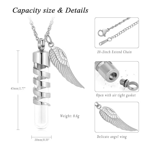 Collier urne en acier pour surmonter le deuil avec un bijou discret - 3