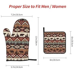 Vintagerusticovenmittsandpotholderssetsof3heatresistanthotpadsbearmountainovenglovesforkitchencookingbbqbaking Urban Country Home Decor Vintage rustic oven mitts and pot holders sets of 3 heat resistant hot pads bear mountain oven gloves for kitchen cooking bbq baking urban country home decor