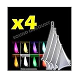 Coloris blanc Ibiza sound - 4 housses pied enceinte idéal jeu de lumiere déco sono pa dj led lycra 70