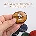 Tiger Eye Worry Stone, Natural Hand Carved Crystal Zodiac Anxiety Relief Plam Stone, Constellation Symbols Engraved Thumb Worry Stone, Zodiac Gift for Men Women, Meditation-Capricorn
