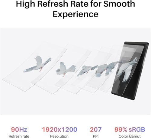 Image of HUION KAMVAS Slate 11 Standalone Drawing Tablet No Computer Needed with Anti-Glare Screen, 10.95 Inch Digital Art Tablet with Tilt-Alignment Stylus, 90Hz Android 14 Pad with 8GB + 128GB for Artists