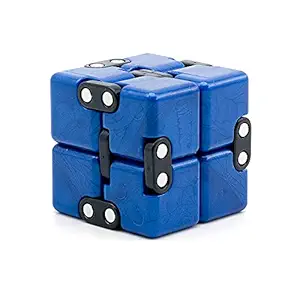 Cubelelo Drift Infinity Cube (Blue) | Magic Puzzle Cool Mini Gadget for Stress and Anxiety Relief for Kids and Adults | Desk Finger Flip Toy for Fun and Game | for Ages 3 Years and Above
