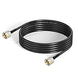 Superbat RG8x Coaxial Cable 10ft UHF PL259 to PL259 Jumper CB Coax Cable 50 ohm Low Loss for Position Switch Ham Radio Antenna Analyzer Dummy Load SWR Meter