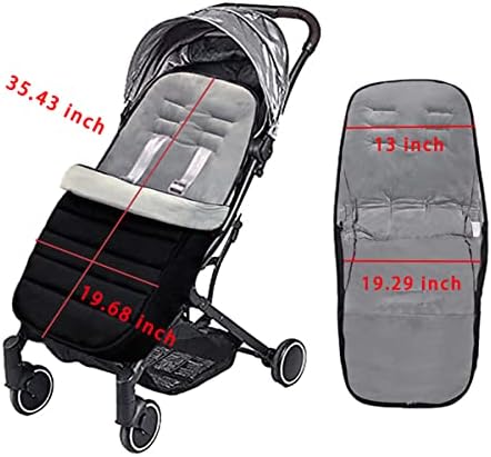 Universal Footmuff, Cosy Toes Footmuff, Waterproof and Windproof Crystal Fleece Warm Footmuff, Washable Baby Nest for Pram Winter Outdoor Tour Universal Stroller Sleeping Bag Black (S1)
