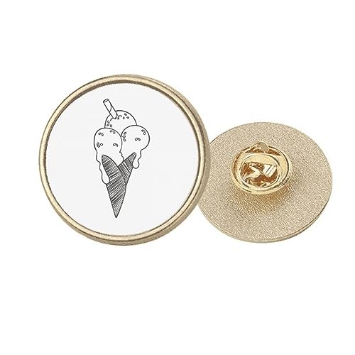 Broche ronde noire métal doré M pour biscuits au sésame et pâtisserie traditionnelle