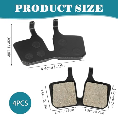 2 pary okładzin hamulcowych do Magura MT5 MT7, okładziny hamulcowe tarczowe kompatybilne z Magura MT Trail Carbon, MT1893, MT5 eSTOP, CMe5, CT5 – 4-tłokowe, hydrauliczne akcesoria hamulcowe, okładziny