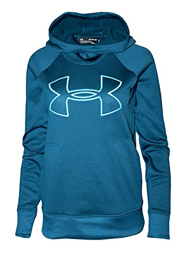 Under Armour Women's Hoodie Active Big Logo Pullover 1318396 (Techno Teal, XL)